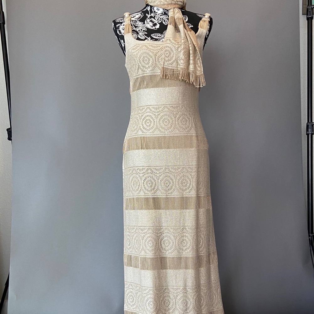 Vintage nude/gold gown